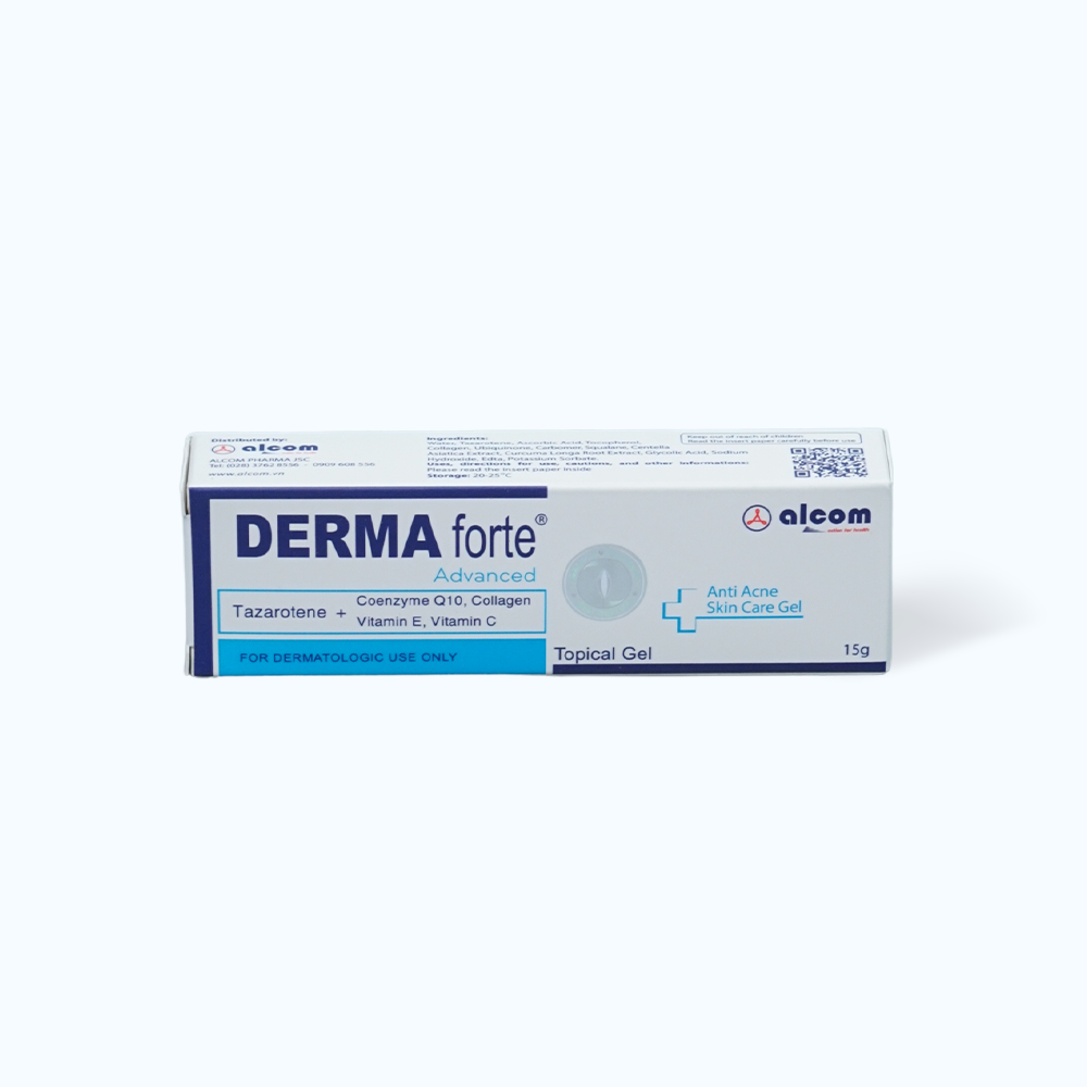 Kem DERMA FORTE hỗ trợ giảm mụn và hỗ trợ làm mờ sẹo (Tuýp 15g)
