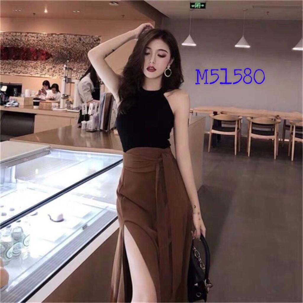 Sét bộ thời trang nữ kèm chân váy xẻ siêu hot thời trang nữ