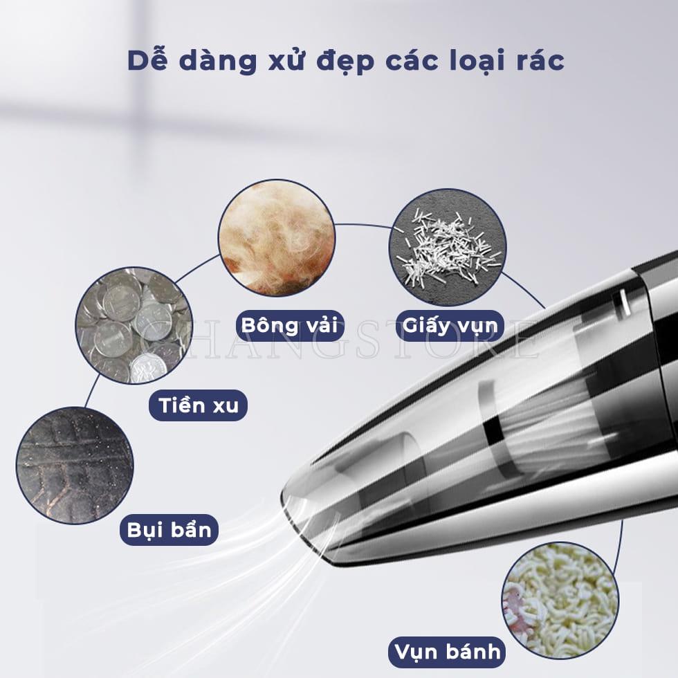 Máy Hút Bụi Sạc Pin Cầm Tay Dễ Dàng Di Chuyển Và Sử Dụng, Kết Hợp Nhiều Đầu Hút Đa Dạng