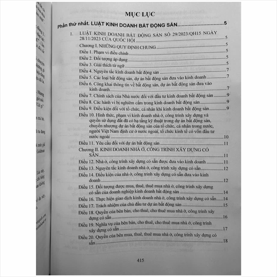 Sách Luật Kinh Doanh Bất Động Sản và Văn Bản Hướng Dẫn Thi Hành – V2486D