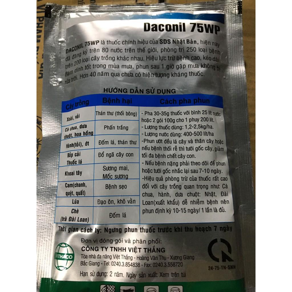 Sản phẩm trừ nấm cây trồng Daconil gói 100gr