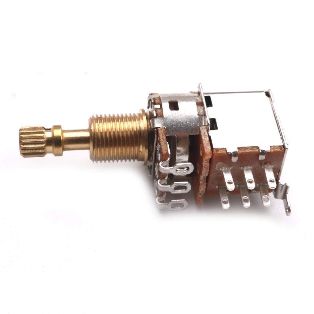 2X Push Pull Pot/Switch Potentionmeter Electric Guitar Volume Golden A500K