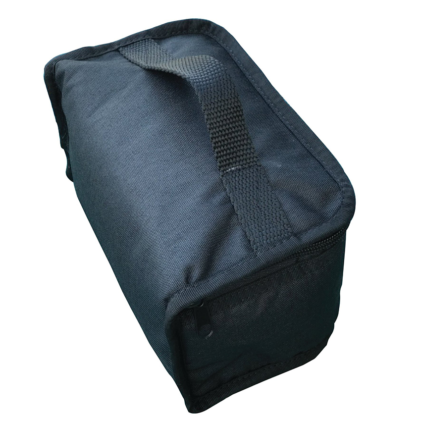 Túi Đựng Hộp Cơm Giữ Nhiệt Màu Đen Size Nhỏ Dạng Hộp Có Dây Khóa Kéo Dành Cho Dân Văn Phòng Tặng Túi Muỗng Nĩa (Lunch Bags, Box)