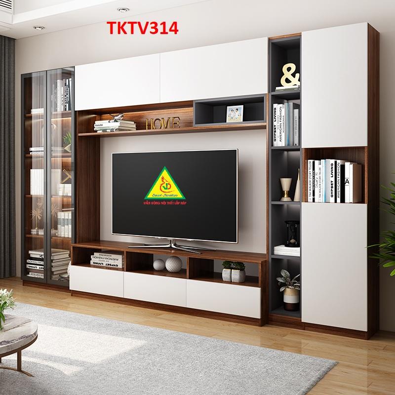 Tủ kệ tivi trang trí phong cách hiện đại TKTV314 - Nội thất lắp ráp Viendong adv