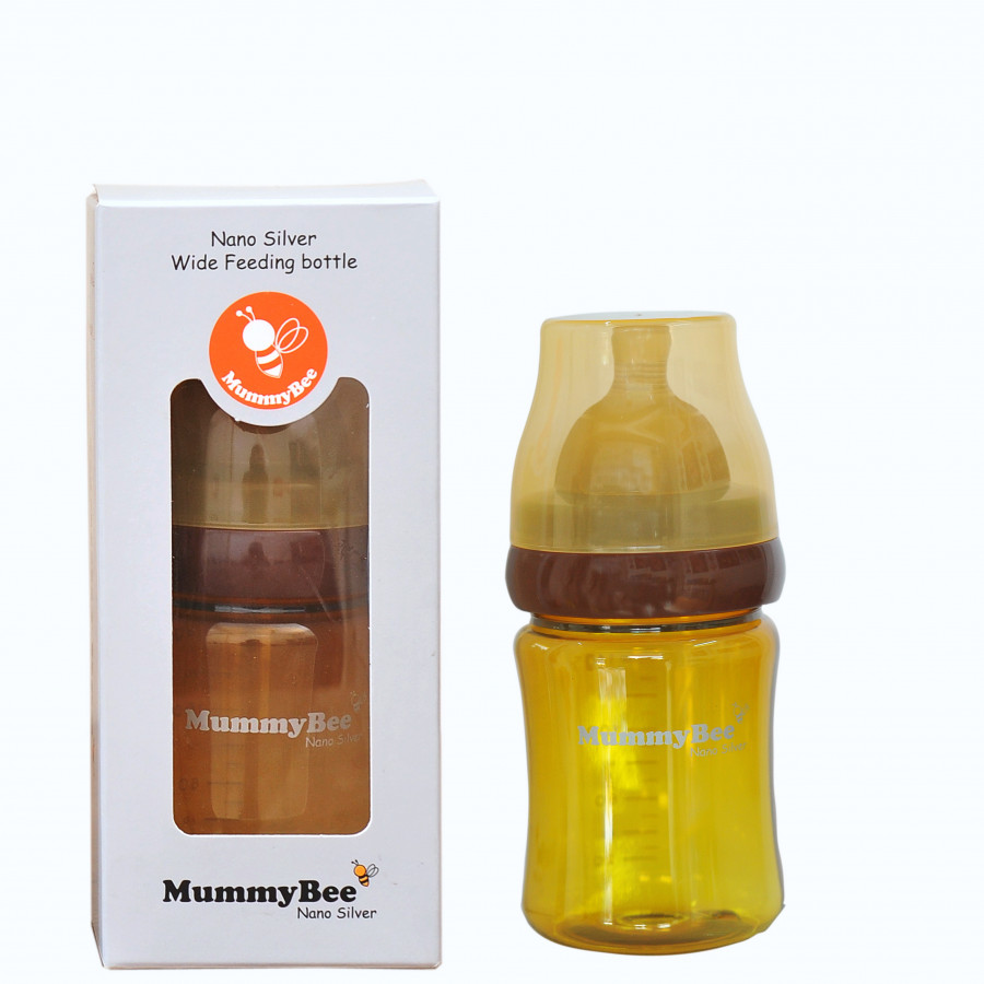 Bình sữa cổ rộng MummyBee Nano Silver 150ml