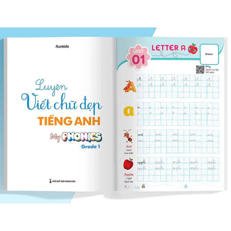 Luyện viết chữ đẹp tiếng Anh My Phonics grade 1