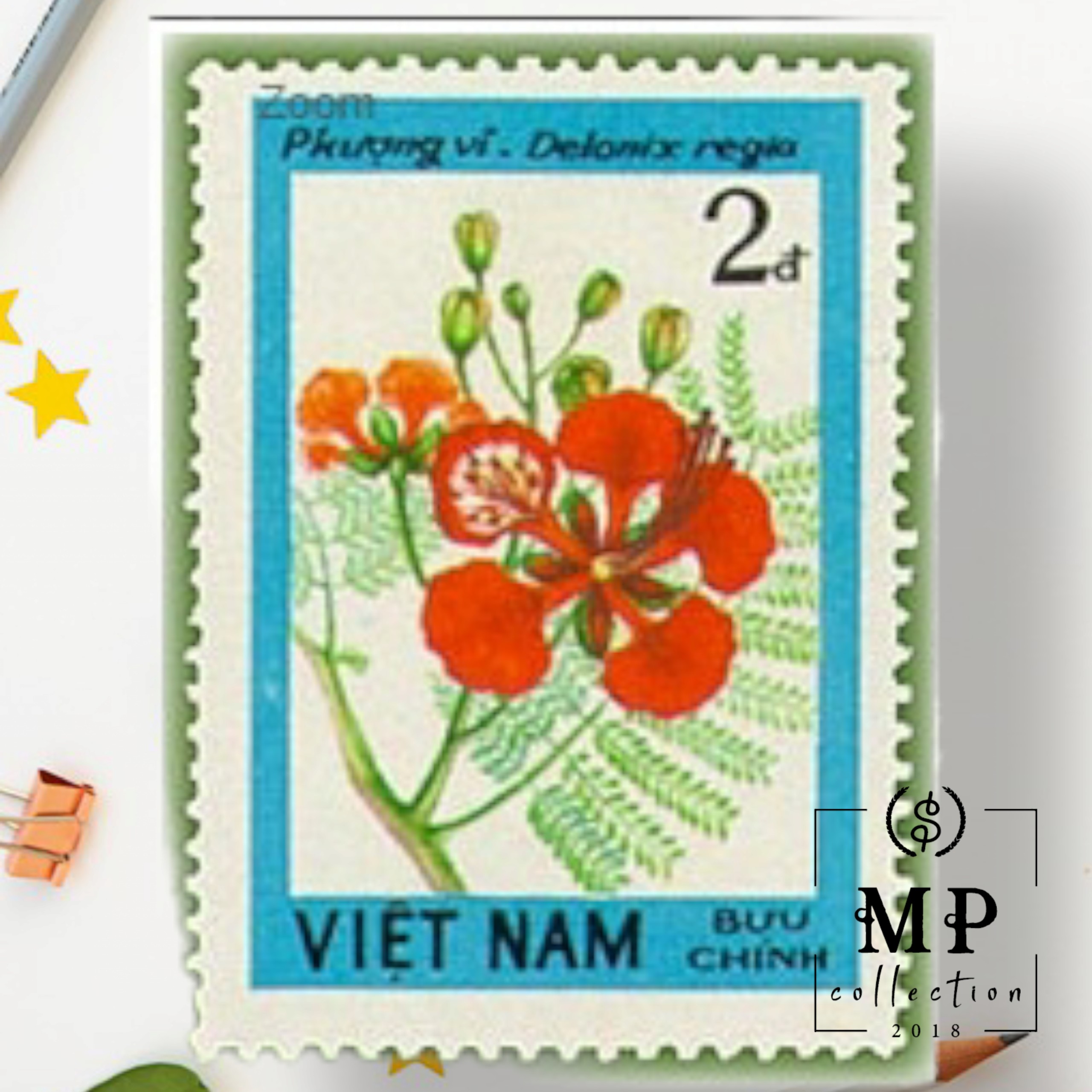 Tem sưu tập MS 435 Tem CTO Việt Nam Hoa rừng 1984