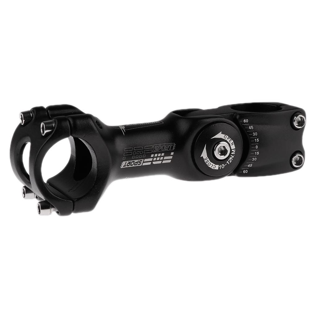 25.4mm Handlebar Stem 60 ° Angle Adjustable MTB Bicycle Handlebar Stem -Black