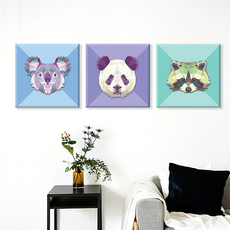 Bộ Tranh Canvas 3 Chú Gấu - W112