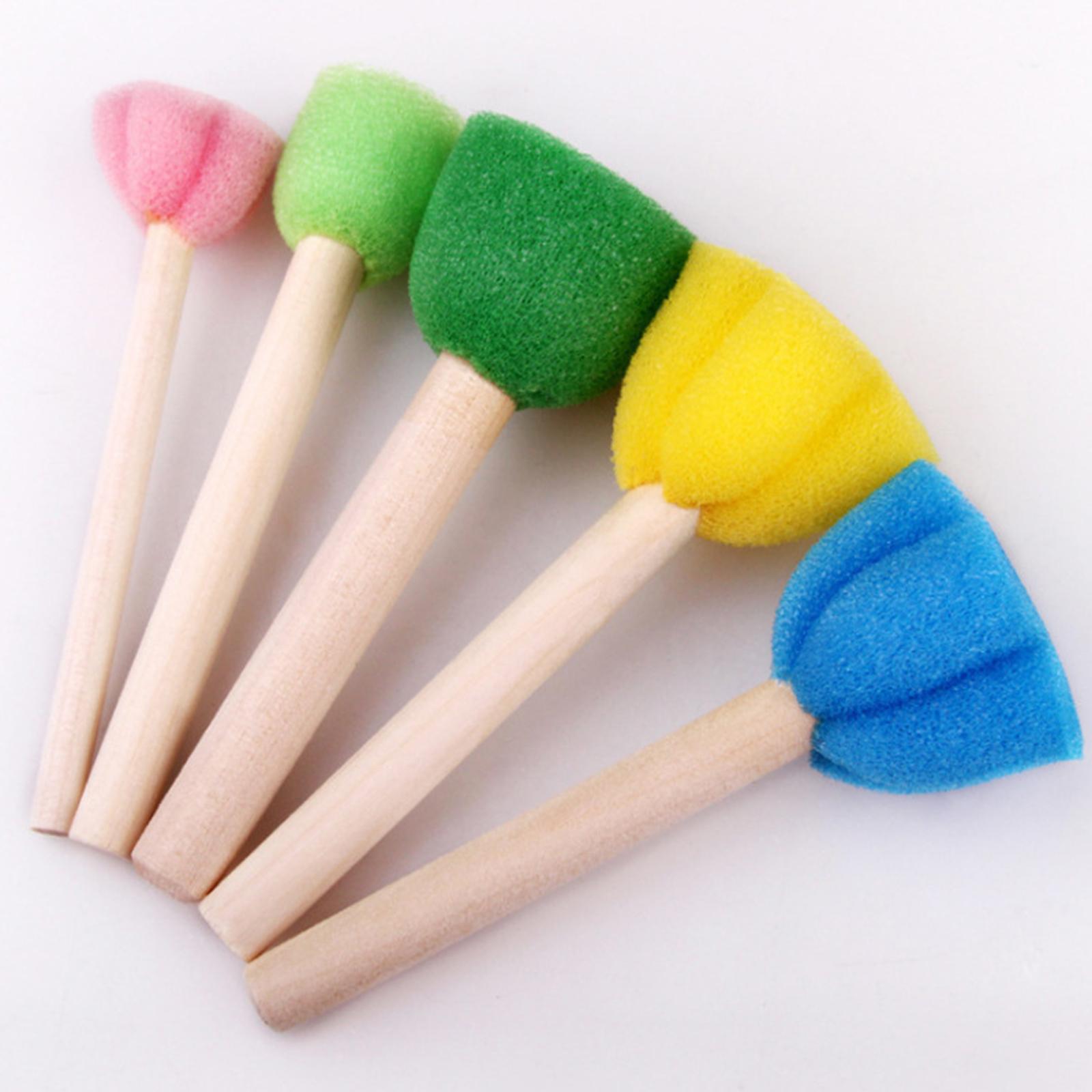 30PCS Washable Mini Kids Learning Educational Toys Brush Seal Sponge Brush