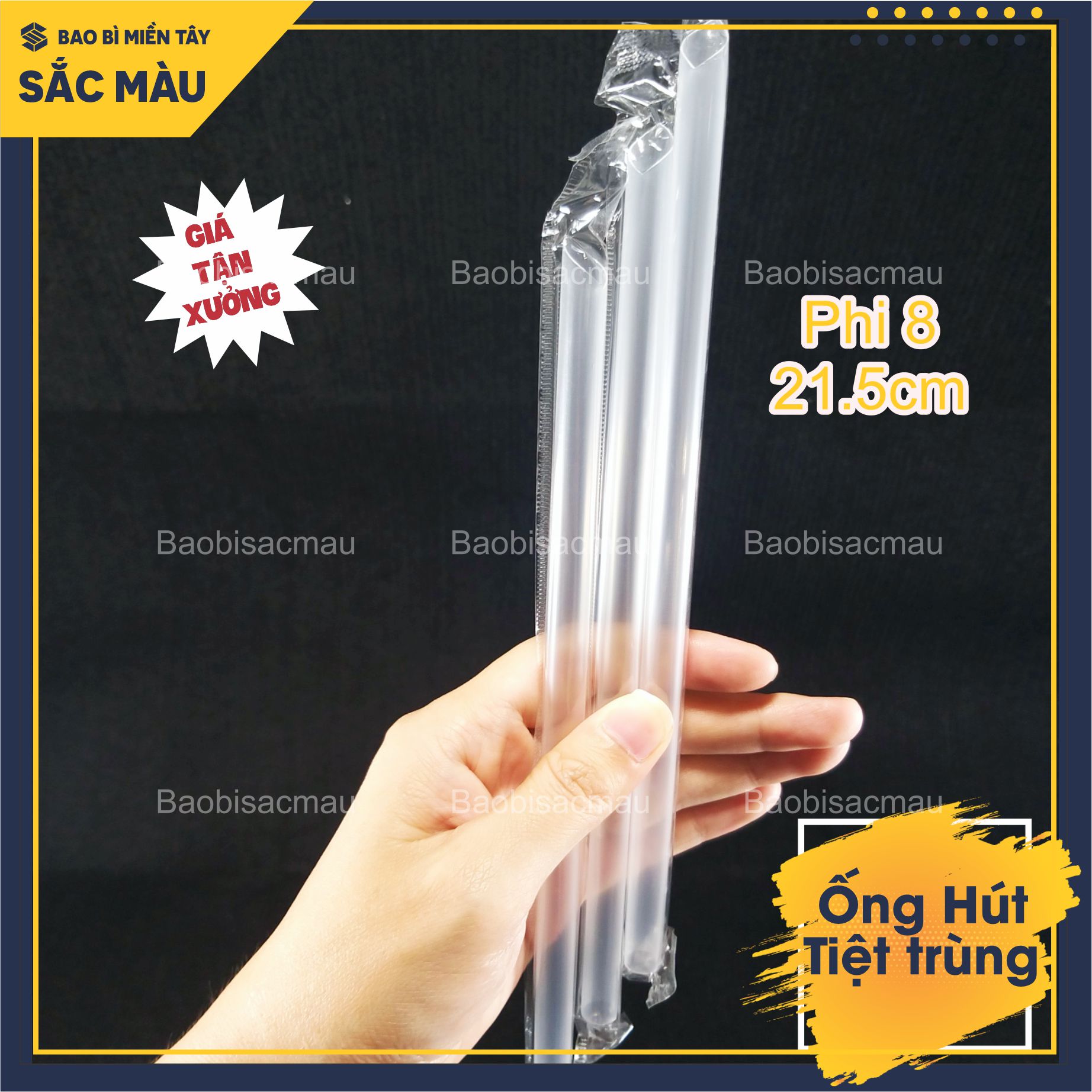 500G Ống hút tiệt trùng, ống hút trà sữa có màng bọc, an toàn, vệ sinh