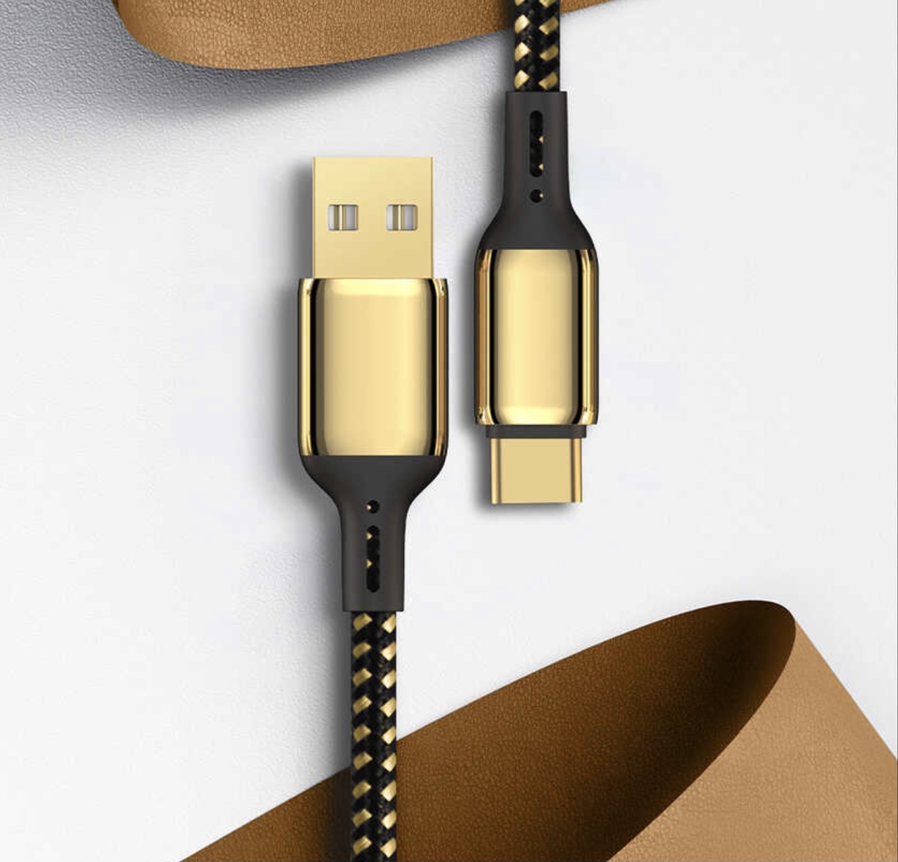 Cáp Wiwu Gold 18K USB To Type-C Cho iPad, Các Dòng Điện Thoại Samsung, Oppo GD-101 Chất Liệu Cao Cấp Lõi Đồng Truyền Tải Dữ Liệu Nhanh - Hàng Chính Hãng