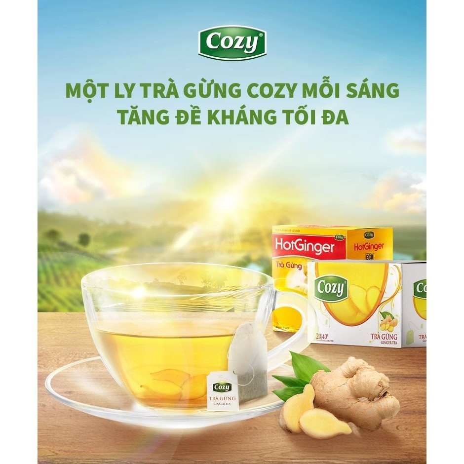 Cozy Trà gừng Hotginger 10 gói x 10g Hộp