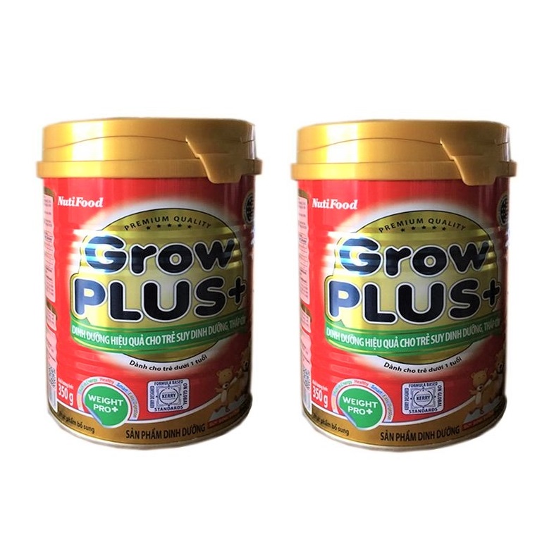 BỘ 2 LON SỮA GROWPLUS+ DINH DƯỠNG HIỆU QUẢ CHO TRẺ SUY DINH DƯỠNG, THẤP CÒI DÀNH CHO TRẺ TỪ 0 ĐẾN 12 THÁNG - 350G