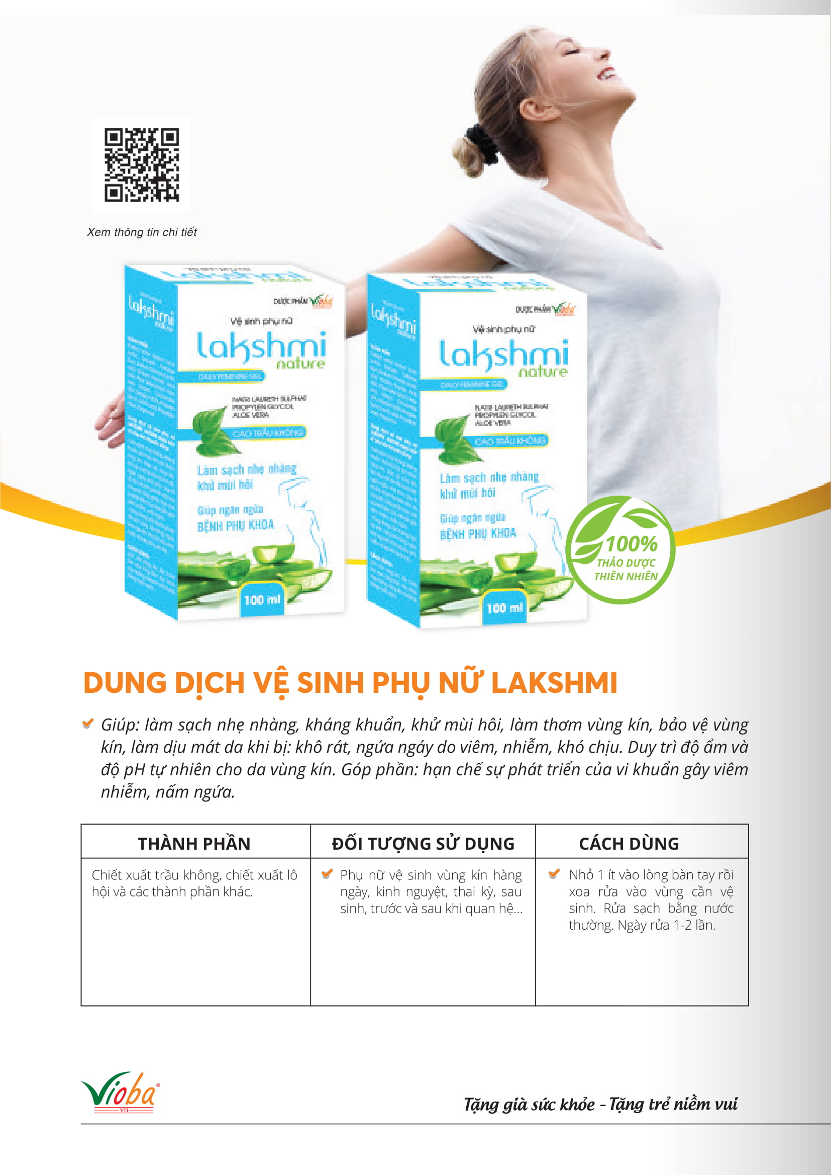 Dung dịch vệ sinh làm hồng và se khít vùng kín 100ml - Chính hãng