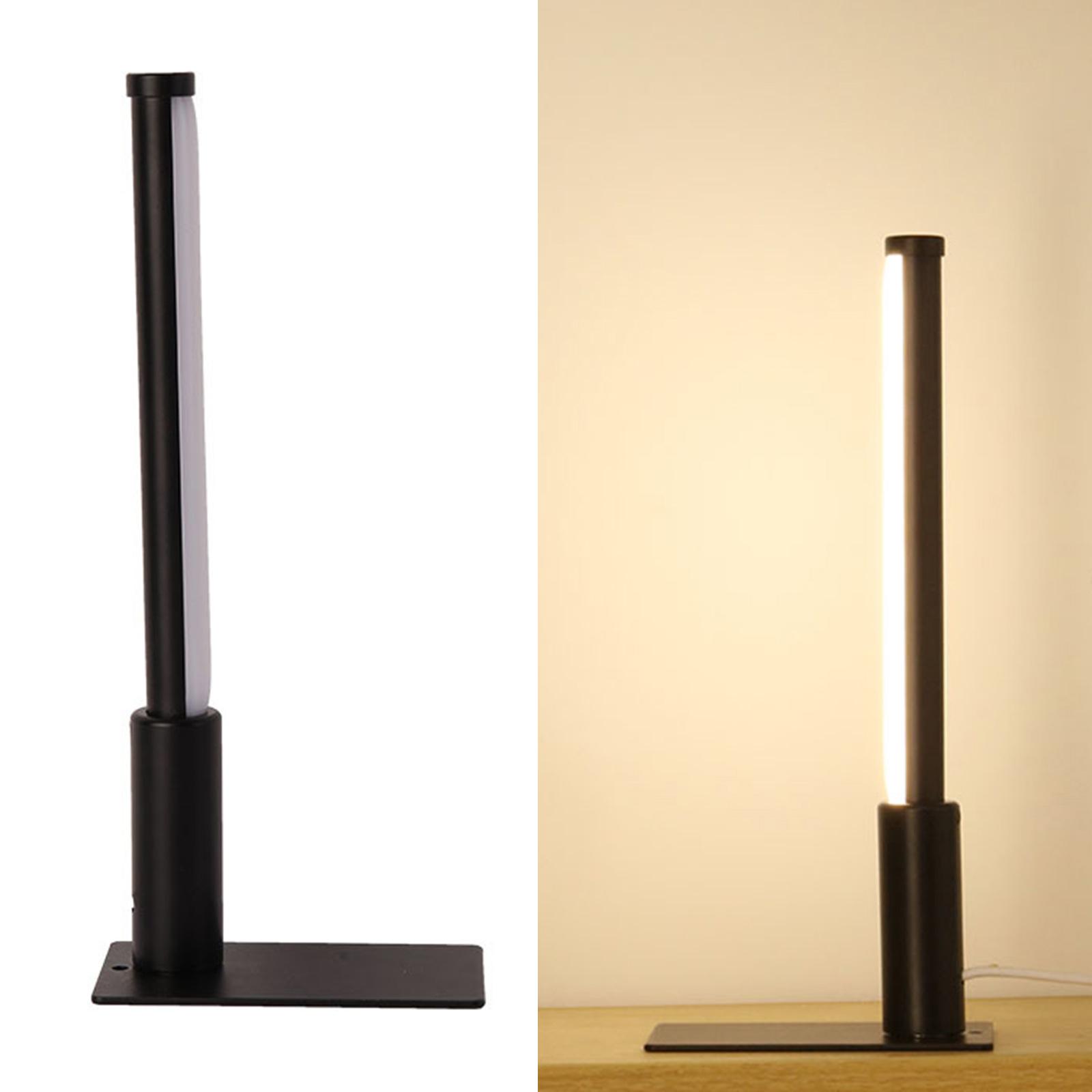 LED Desk Lamp Studying Bedside Night Lamps for Bedroom Dorm 3W Black