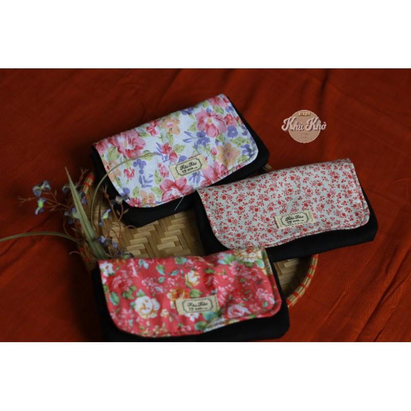 VÍ VẢI HANDMADE HỌA TIẾT VINTAGE nhắn để chọn màu