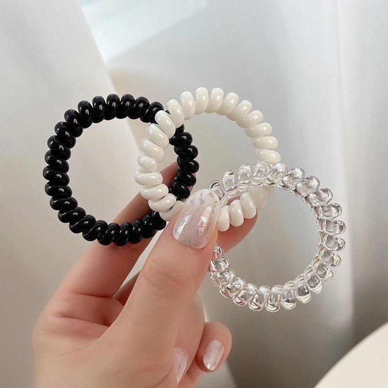 Dây buộc tóc xoắn lò xo phong cách Hàn Quốc đơn giản