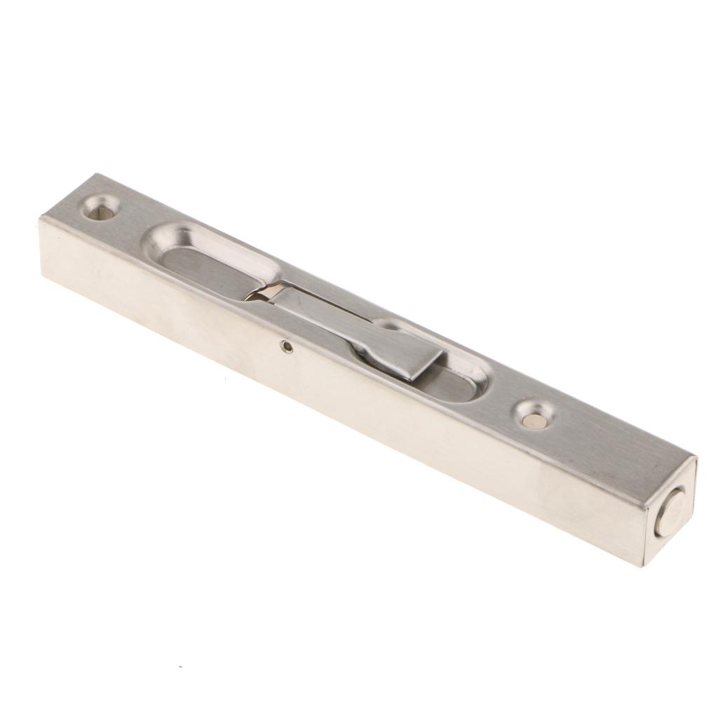 Stainless Steel Gate Door Spring Flush Latch Bolt Sliding Lock Latch with Screws