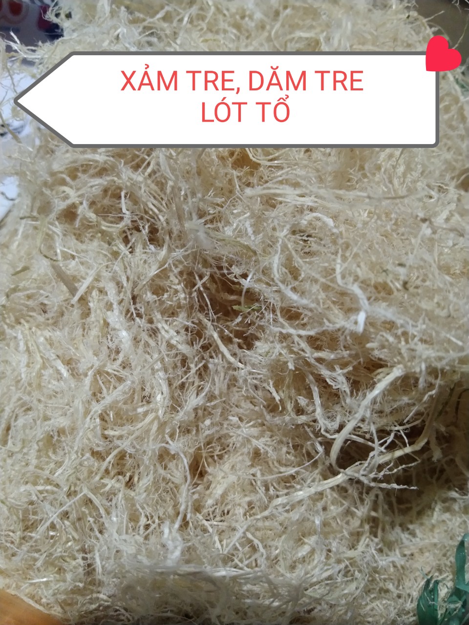 100g tre bào (xảm tre) lót tổ êm ái cho các dòng chim nhỏ, finch, manh manh, chim sẻ, yến
