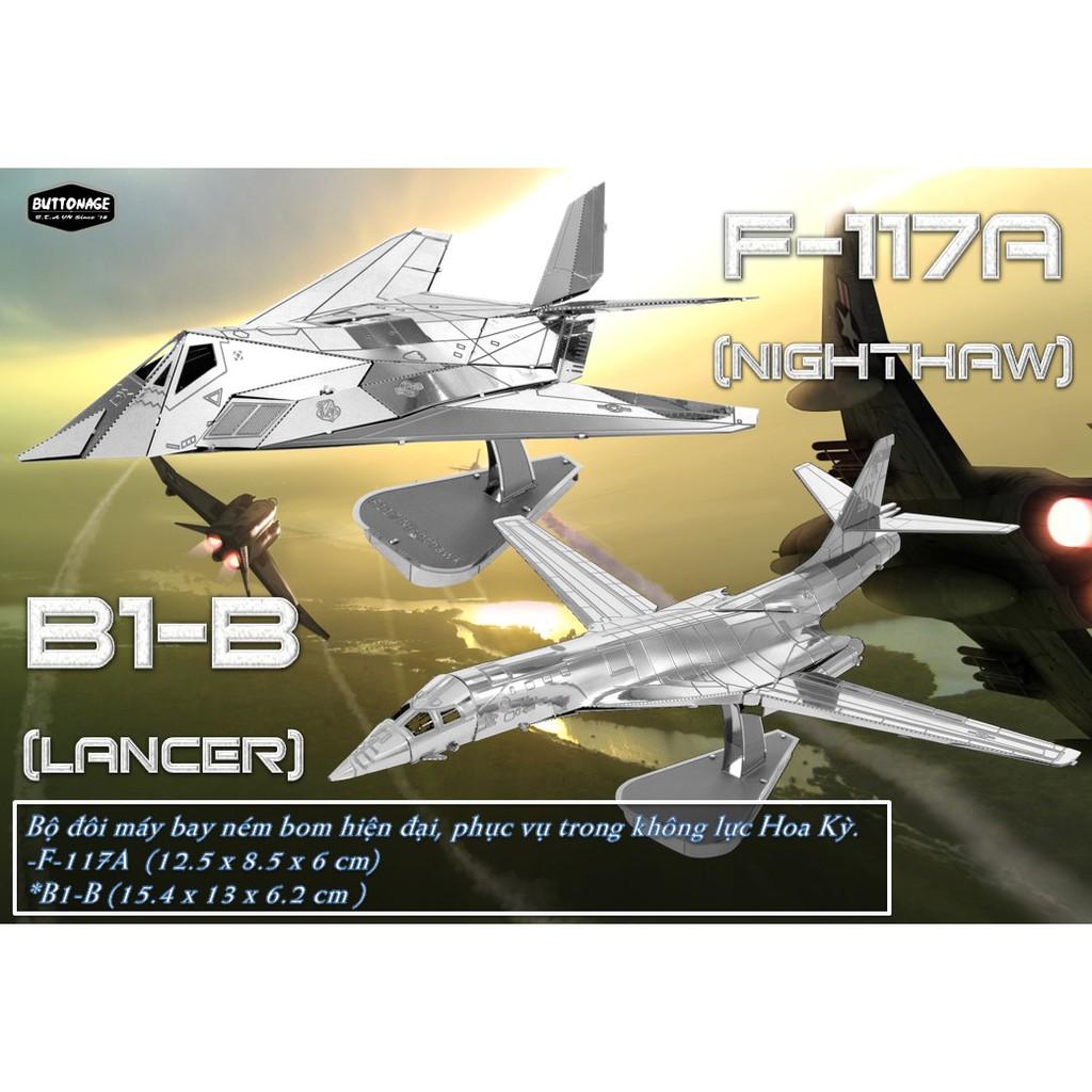 Mô Hình Lắp Ráp 3d Máy bay ném bom F-117A Nighthawk