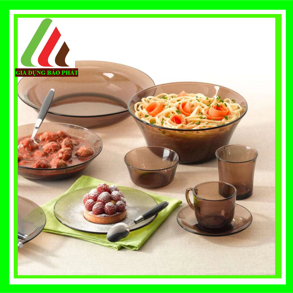 Bộ 6 chén thủy tinh chịu lực Duralex Lys cao cấp Pháp màu nâu khói Creole 10.5cm