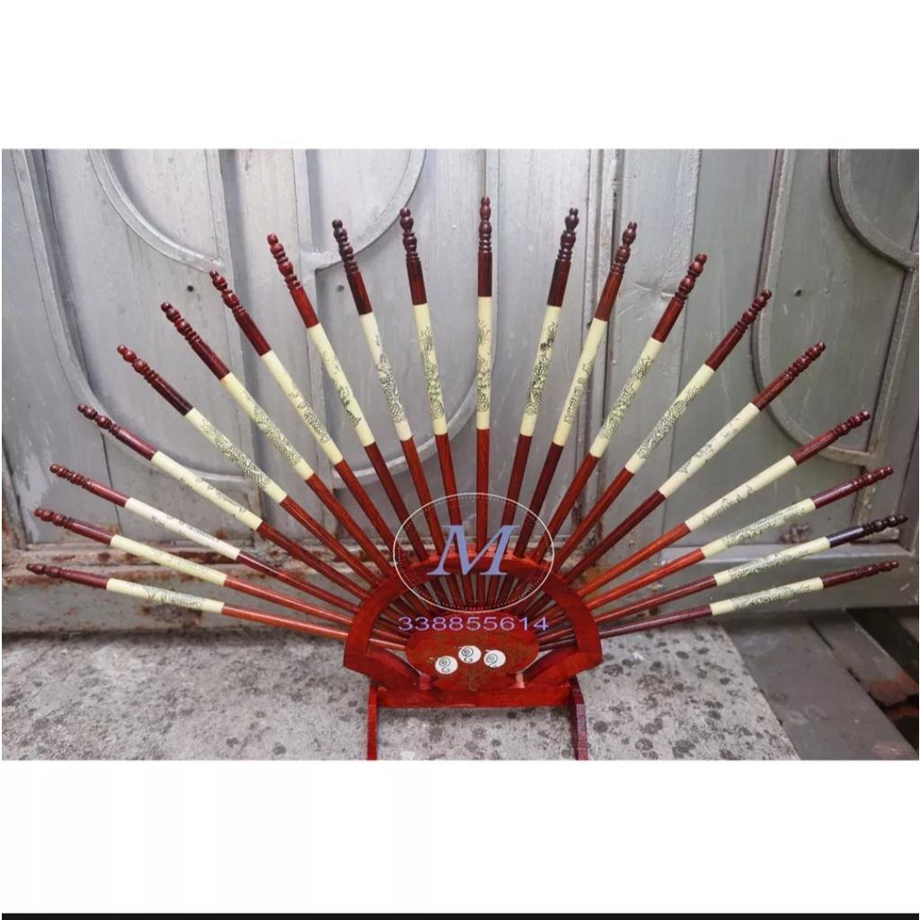 Bộ 10 đôi đũa thờ bằng gỗ hương