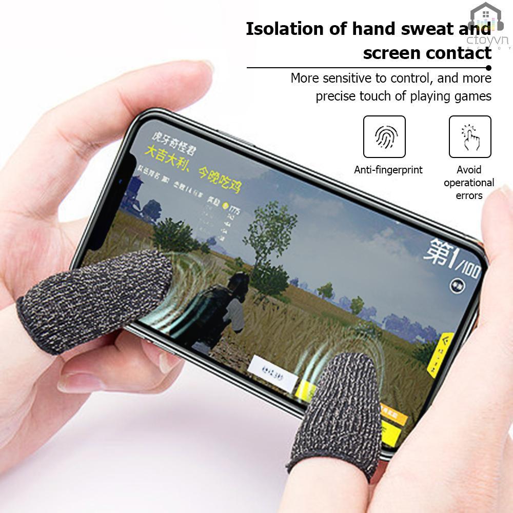 1 cặp bao ngón tay siêu mỏng chống mồ hôi chống tĩnh điện cho điện thoại/máy tính bảng