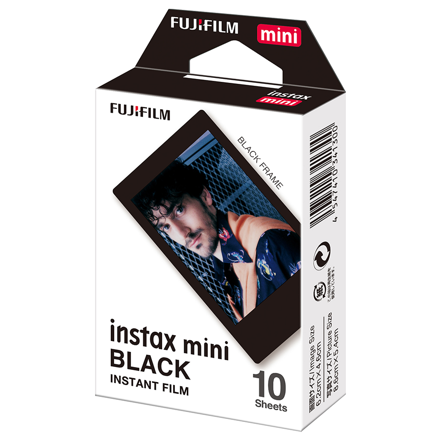 Hộp Film Fujifilm Mini 10 Tấm Black Frame - Hàng Chính Hãng