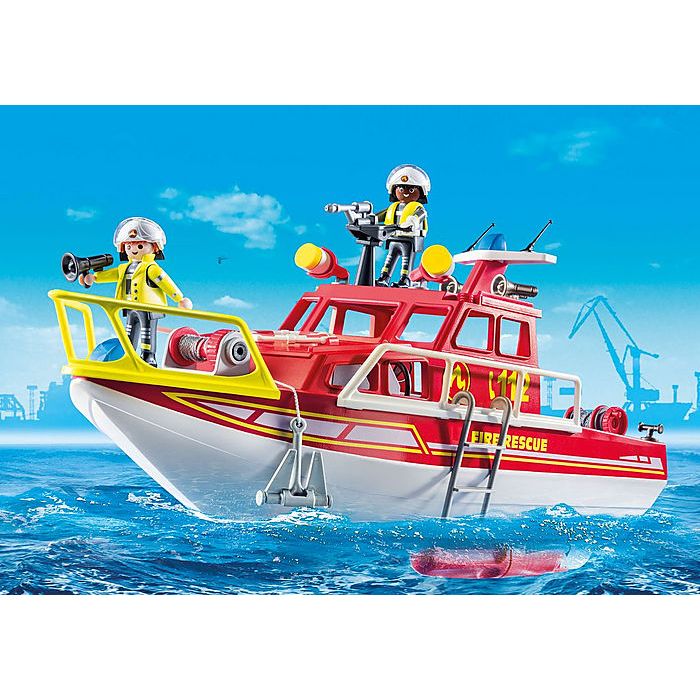 Đồ chơi mô hình Playmobil Thuyền cứu hỏa