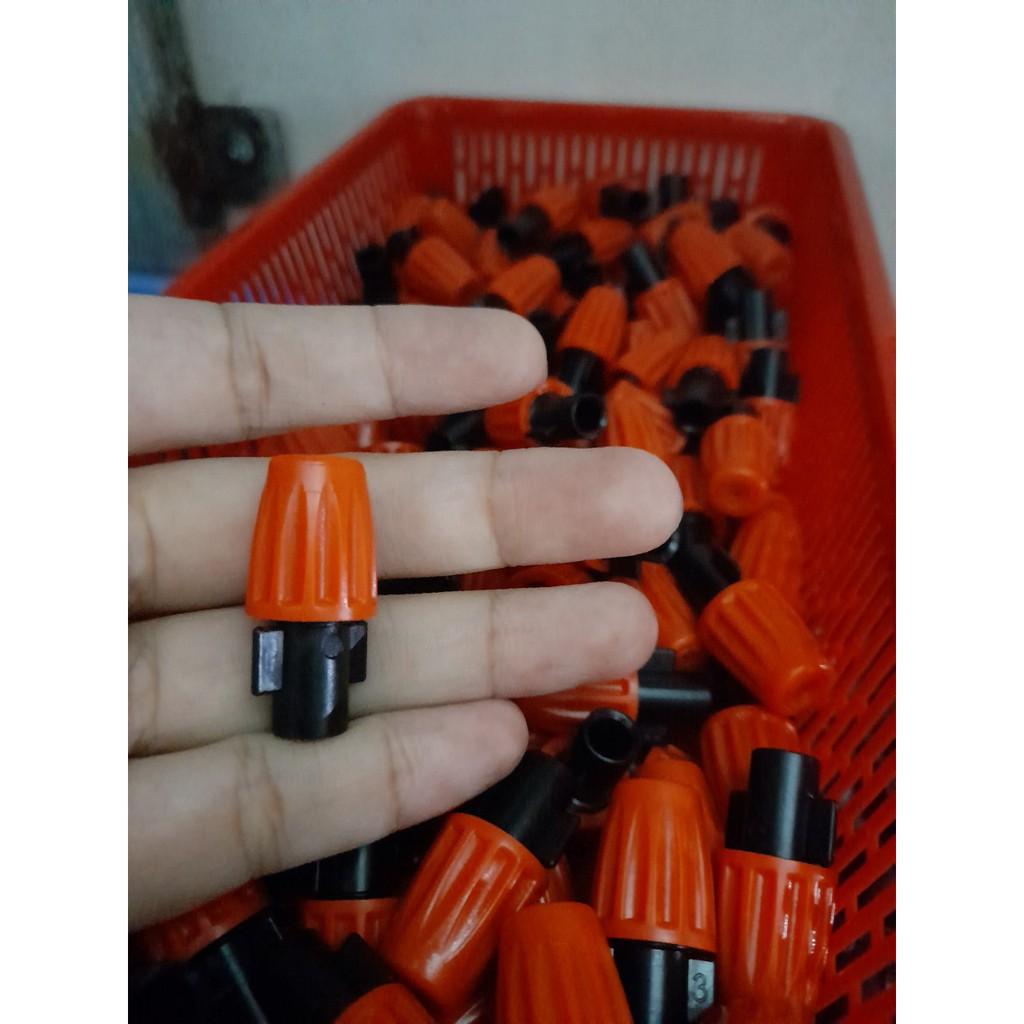 Set 10 đầu phun sương cam có chân tê đi kèm