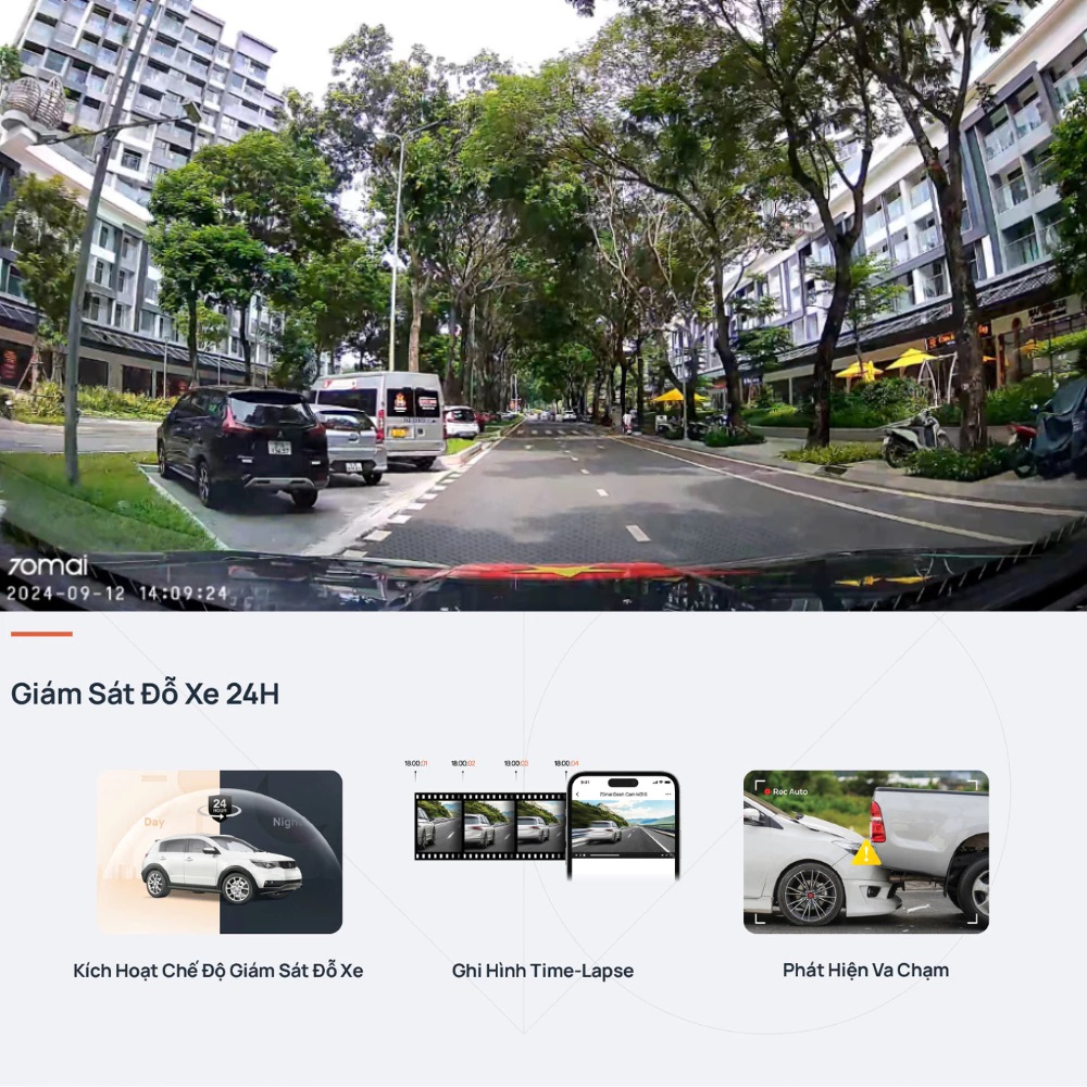 Camera hành trình Sothing 70Mai M310 Quốc tế chính hãng, ghi hình 2K QHD sắc nét, giám sát đỗ xe 24H, điều khiển bằng giọng nói- Hàng chính hãng
