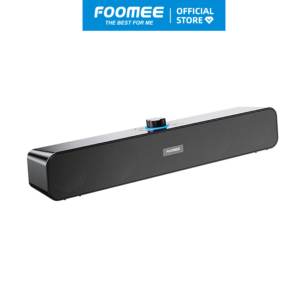 Loa Bluetooth Mini  Pin 1200mAh FOOMEE HH16 pro - Tích Hợp Đèn Led Nháy Loa Kép Và Kết Nối Cuộc Gọi - Màu Đen - Hàng Chính Hãng