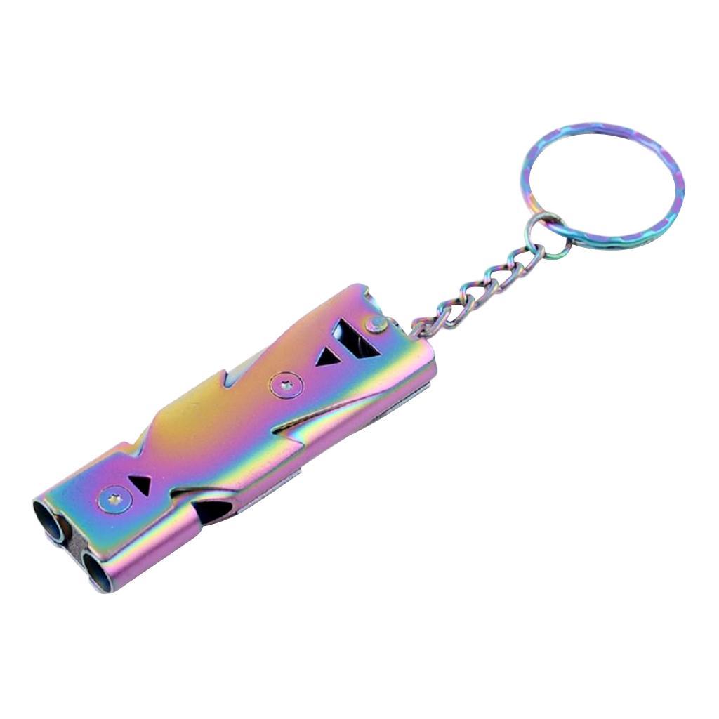 Double Pipe High Decibel Outdoor Camping Survival Emergency Whistle