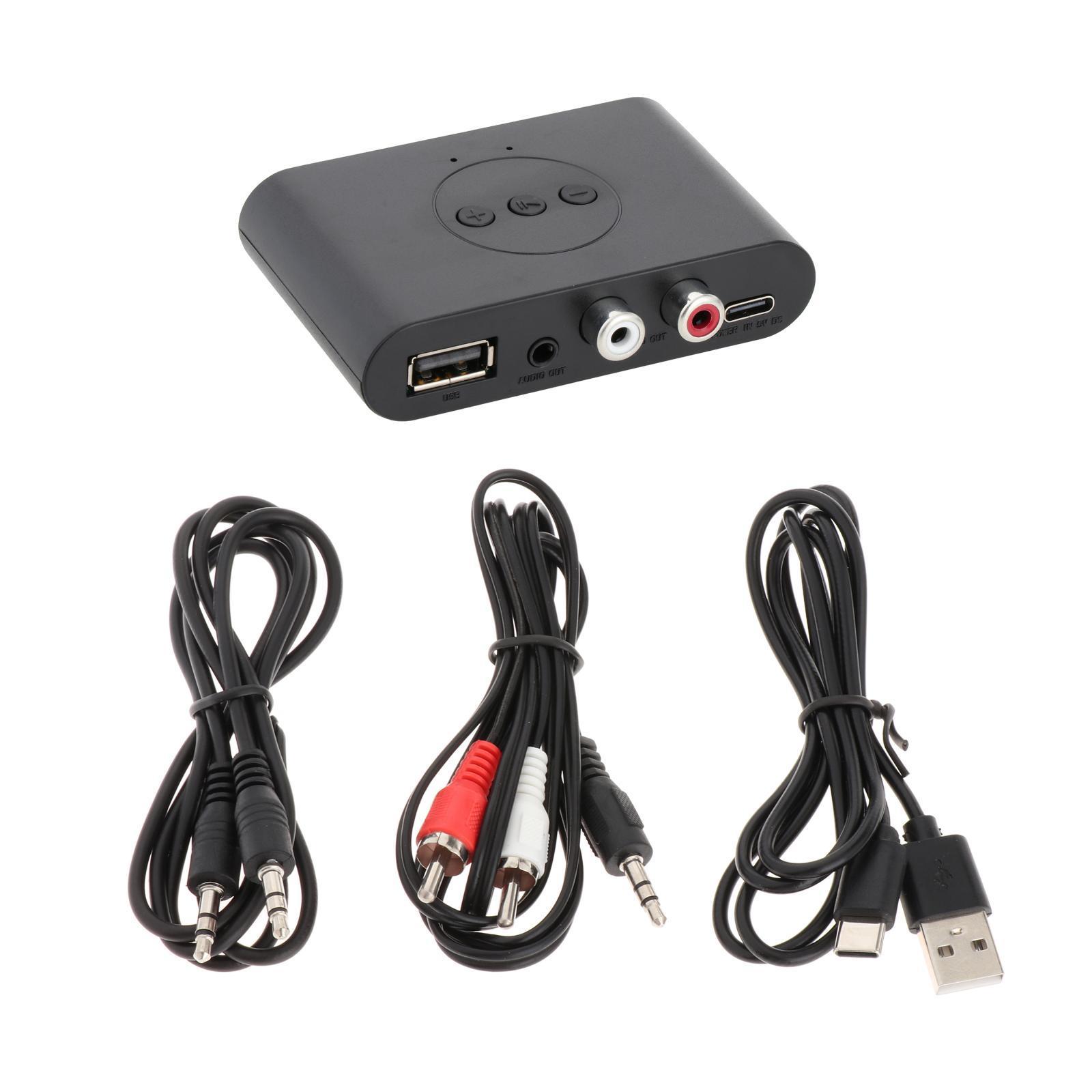 Mini Receiver Wireless Bluetooth 5.0 2 RCA Audio Adapter for PC Stereo