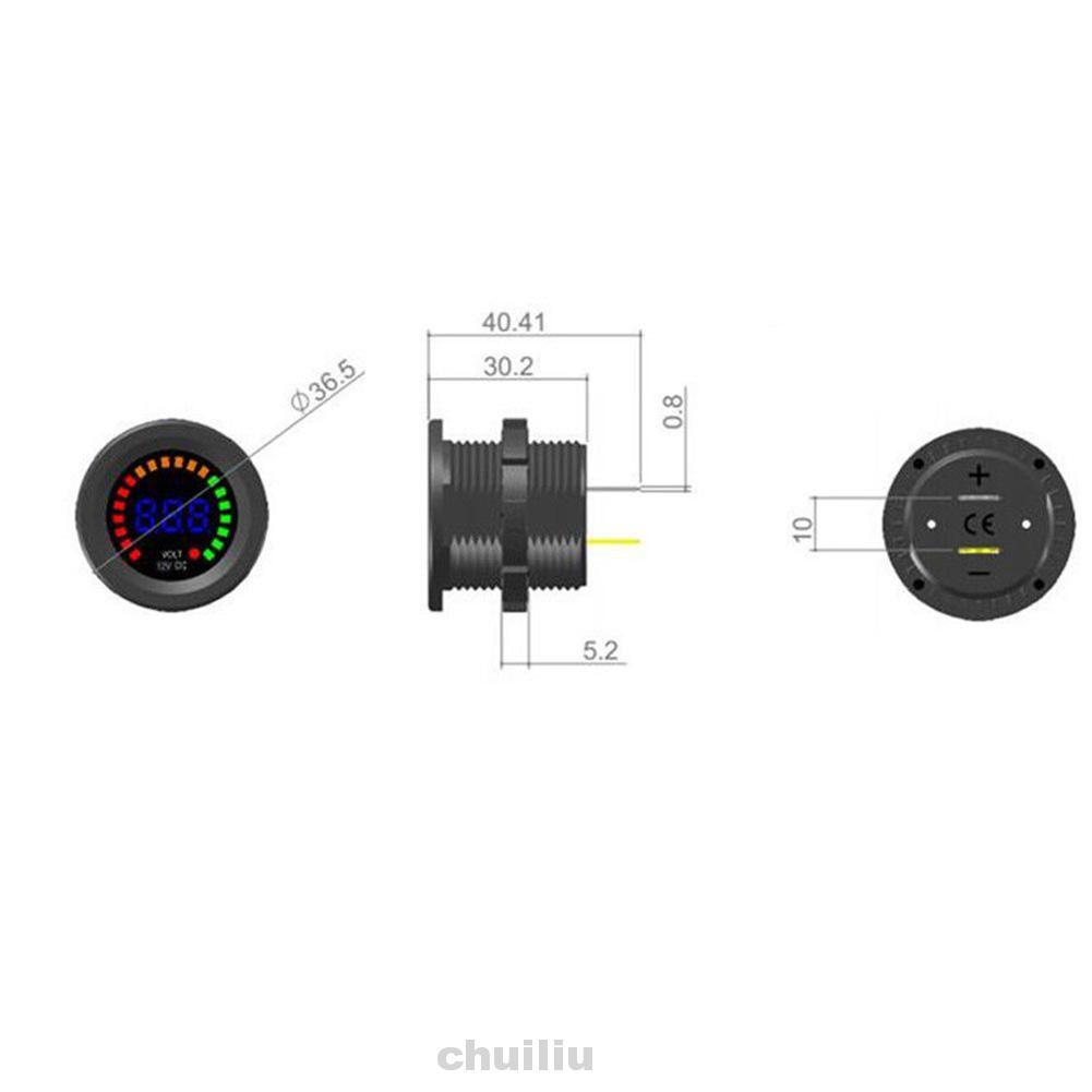 Vôn Kế Màn Hình Led 12v Chống Nước Cho Xe Máy