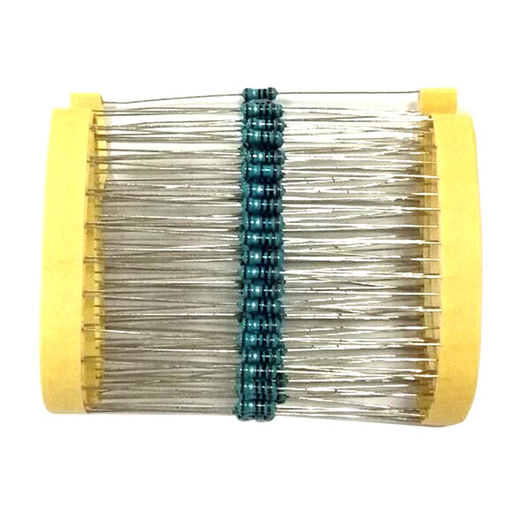 100 Miếng 1/4W 0.25W 220Ohm Kim Loại Phim Điện Trở Bộ Độ Chính Xác 1 Phần Trăm