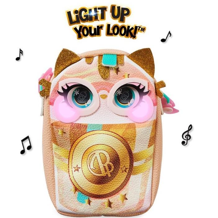 Túi Purse Pets phát sáng đổi màu với 25 âm thanh và phản ứng thú vị khi chạm vào