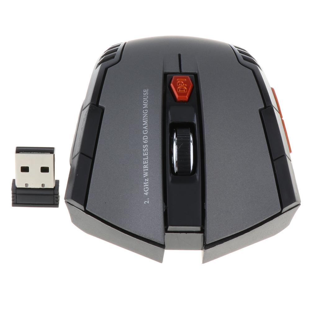 Wireless Gaming Mouse Scroll Wheel & USB Receiver for Laptop Computer