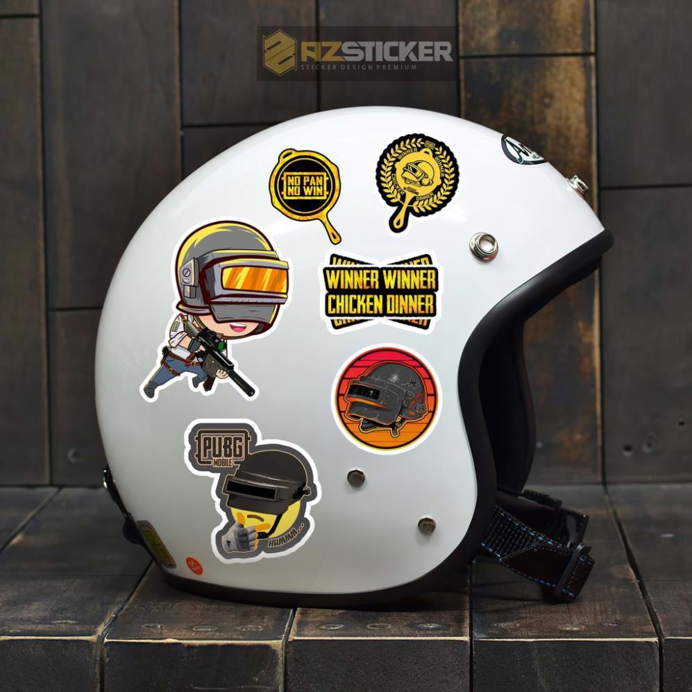Sticker PUBG | Dán Nón Bảo Hiêm, Điện Thoại, Laptop, Bình Nước...Chống Nước, Chống Bay Màu