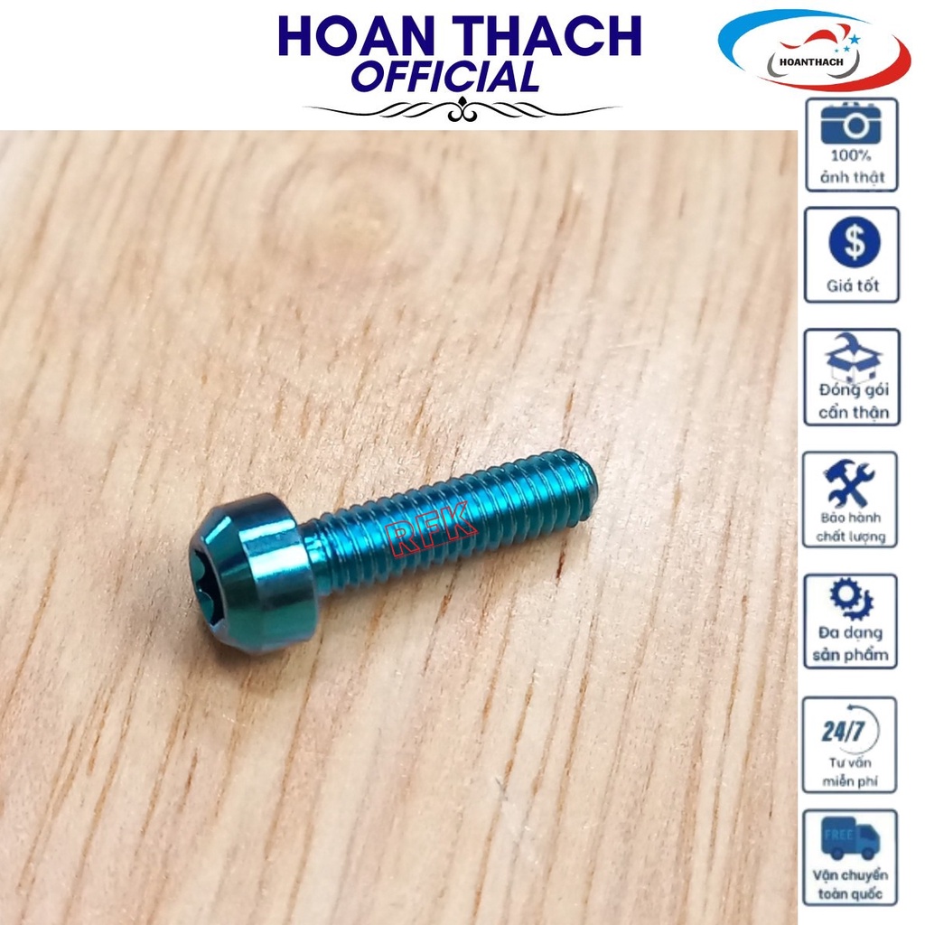 Ốc Gr5 Titan 4L15 Đầu Trụ Nắp Dầu Màu Xanh Lục Bảo Dùng cho nhiều dòng xe , SP012410 (giá 1 con)