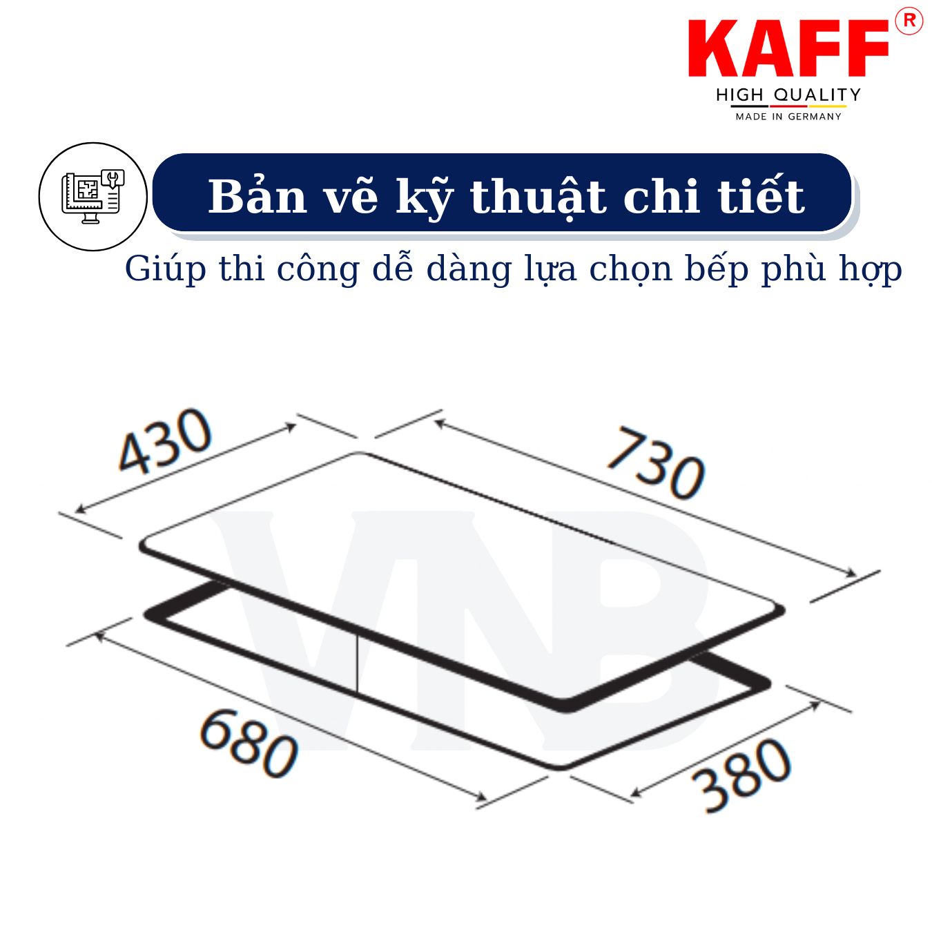 Bếp âm từ đôi nhập khẩu Germany KAFF KF-3850SL - Hàng Chính Hãng