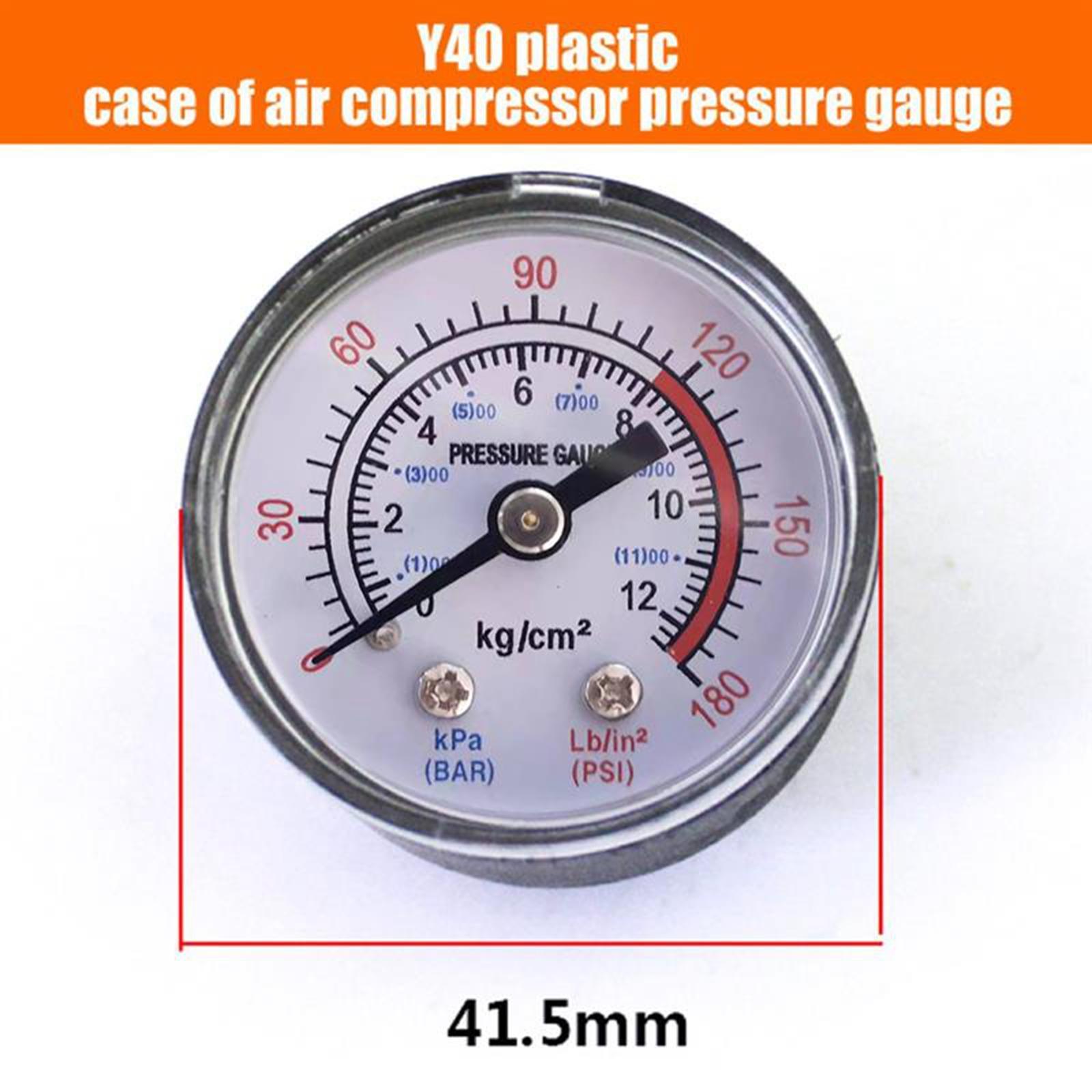 Pressure Gauge 1/8" NPT Bottom Mount Easy to Read Reliable Durable for Air