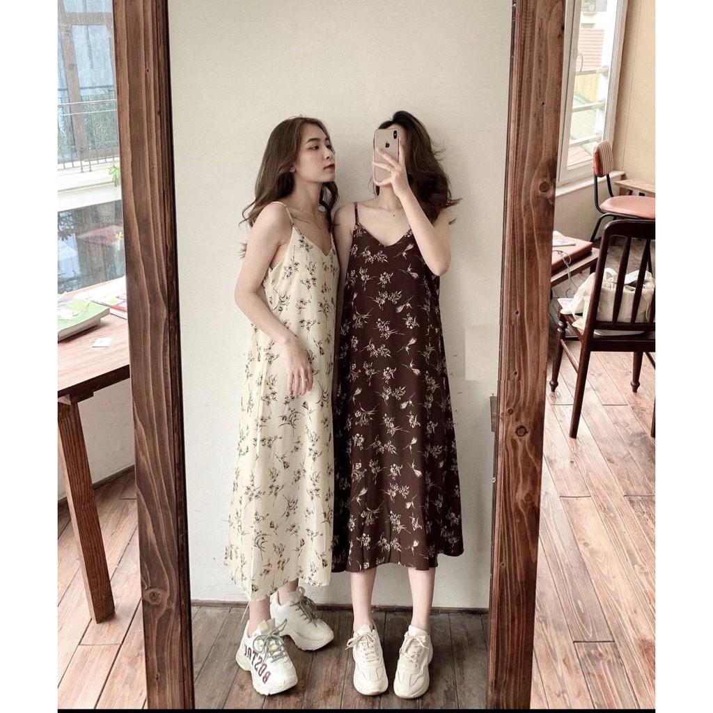 Váy Chữ A nữ 2 Dây Bản To Dáng Dài  FM Style