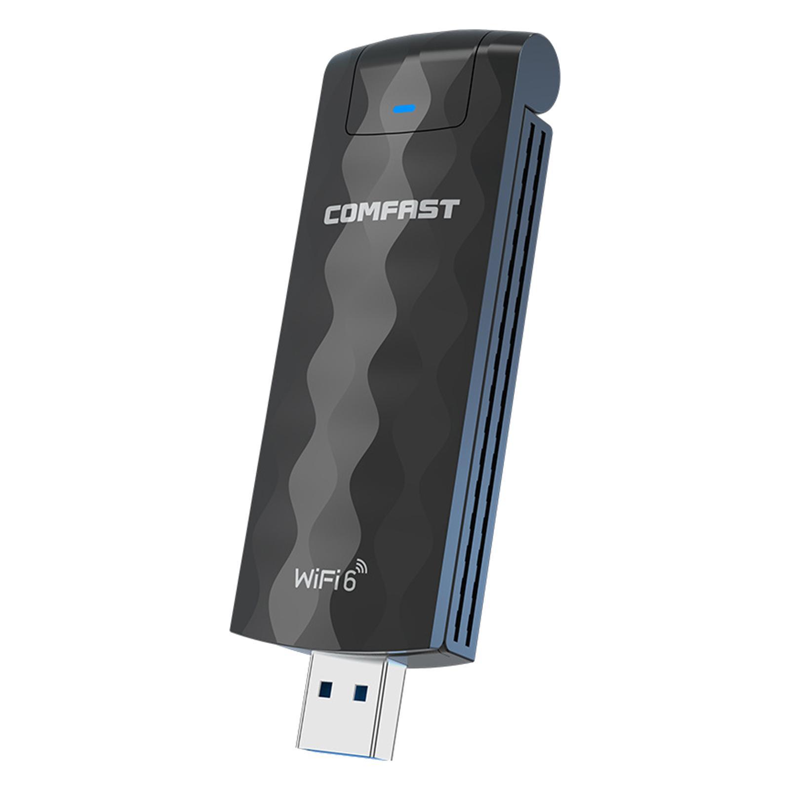 USB 3.0 WiFi 6 Adapter Wireless  1800Mbps Dual-Band Desktop Laptop PC