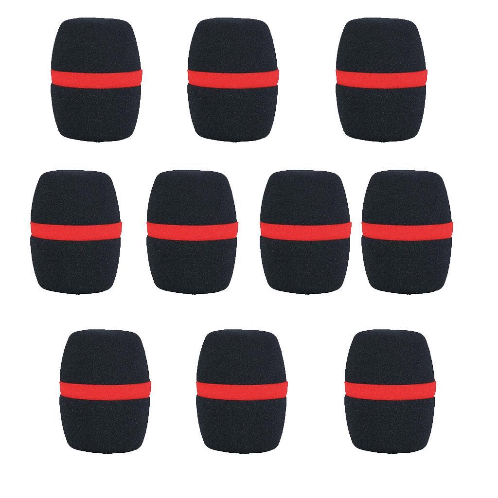 4X 10 Pcs Handheld Stage Microphone Windscreen Foam Mic Cover Karaoke Black
