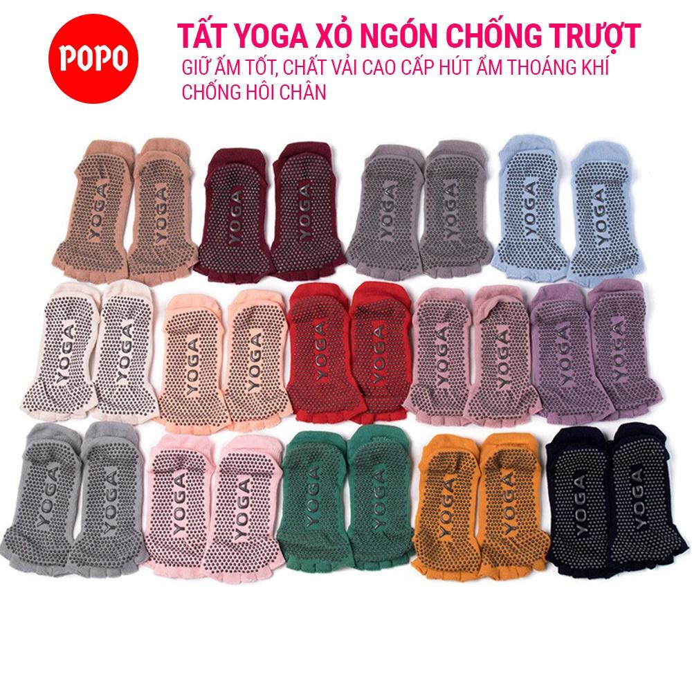 Vớ Tập Yoga POPO tất chống trượt cao cấp tập thể dục chống trượt êm ái, tránh hôi chân, đảm bảo an toàn YGS6