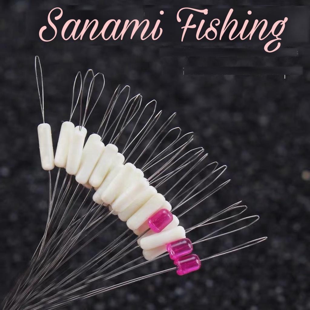 Hạt chặn phao Silicon trắng hạt chặn phao câu đài cao cấp phụ kiện câu đài - SANAMI FISHING