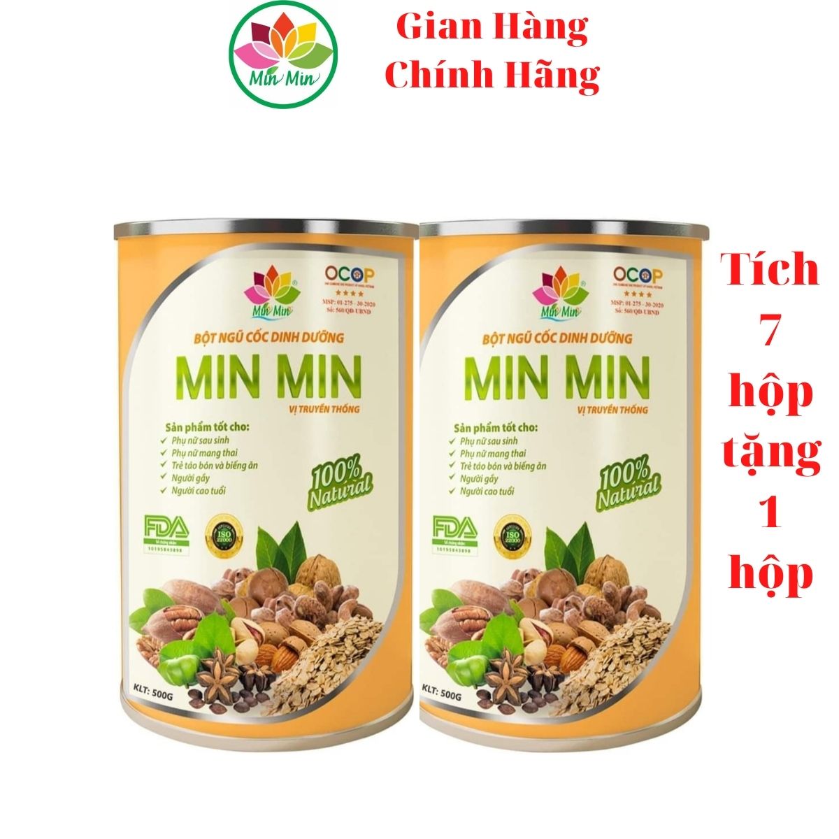 [COMBO]2 Hộp (1Kg) Ngũ Cốc Bầu Dinh Dưỡng Min Min 29 Vị Hạt Truyền Thống _ Ngũ Cốc Min Min Dinh Dưỡng Cho Cả Gia Đình