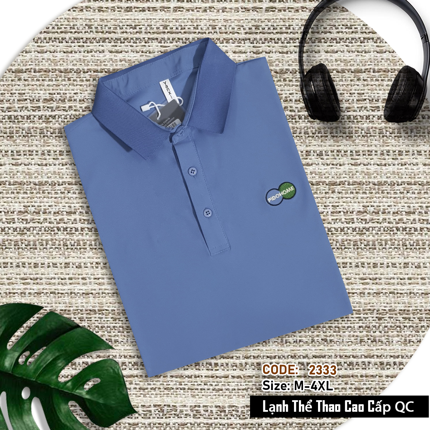 2333- Áo Polo nam tay ngắn, Áo cổ trụ nam thun lạnh cao cấp, hàng Xưởng may Vinh Thiện Phát, sỉ từ 10 cái